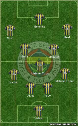Fenerbahçe SK Formation 2013