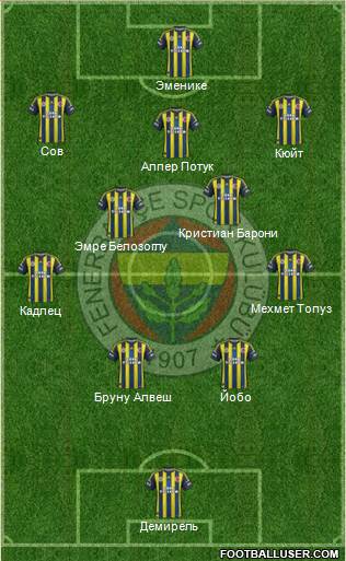 Fenerbahçe SK Formation 2013