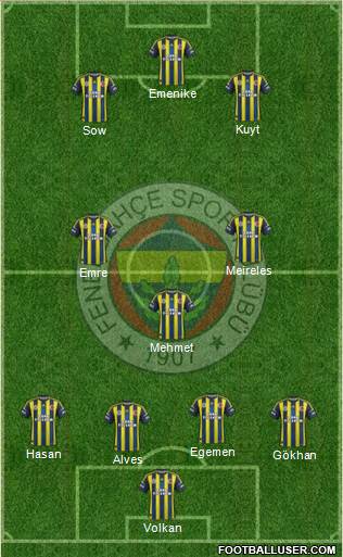 Fenerbahçe SK Formation 2013