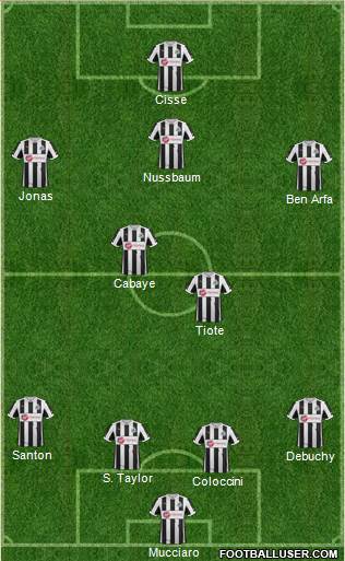 Newcastle United Formation 2013