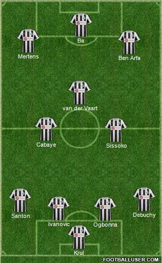 Newcastle United Formation 2013