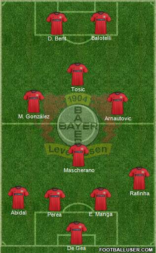 Bayer 04 Leverkusen Formation 2013