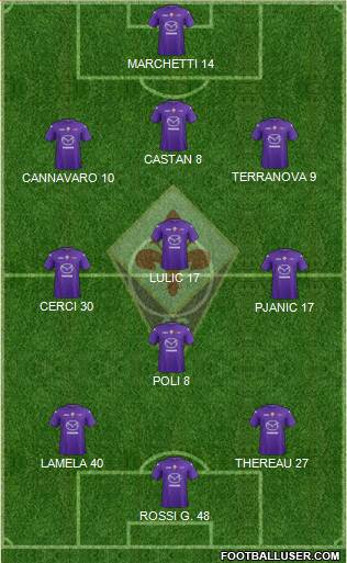 Fiorentina Formation 2013