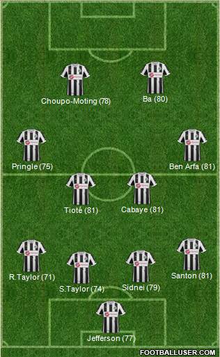 Newcastle United Formation 2013