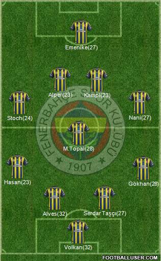 Fenerbahçe SK Formation 2013