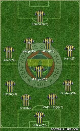 Fenerbahçe SK Formation 2013