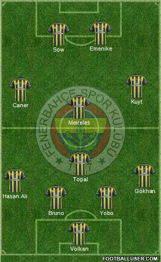 Fenerbahçe SK Formation 2013
