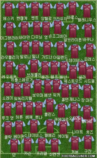 Aston Villa Formation 2013