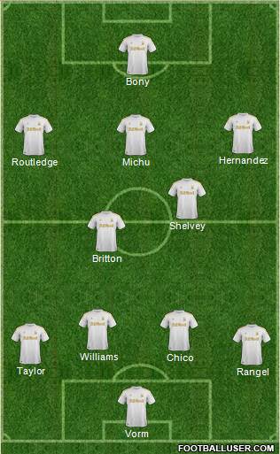 Swansea City Formation 2013