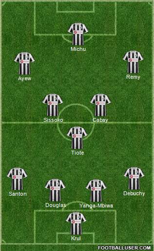 Newcastle United Formation 2013