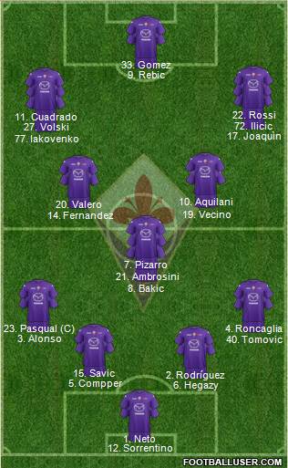 Fiorentina Formation 2013