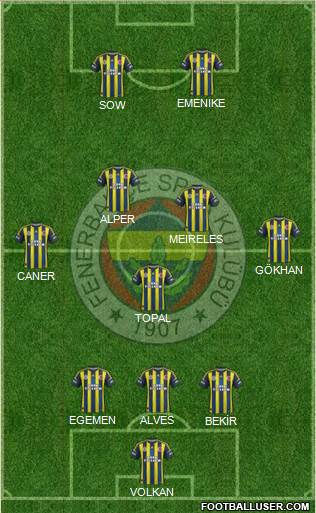 Fenerbahçe SK Formation 2013