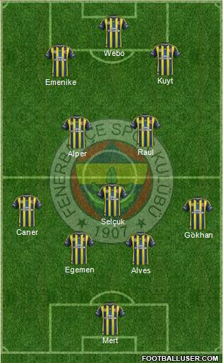 Fenerbahçe SK Formation 2013