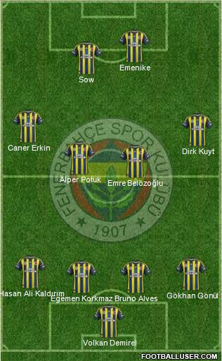 Fenerbahçe SK Formation 2013
