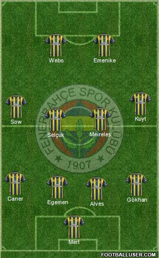Fenerbahçe SK Formation 2013