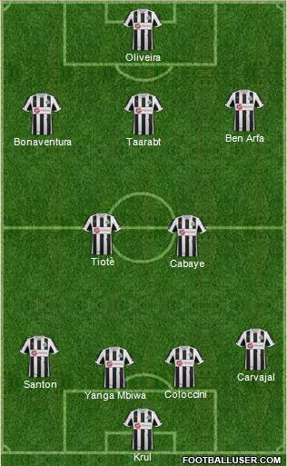 Newcastle United Formation 2013