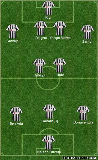 Newcastle United Formation 2013