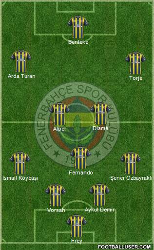 Fenerbahçe SK Formation 2013