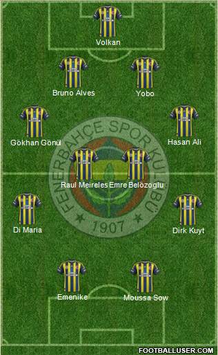 Fenerbahçe SK Formation 2013
