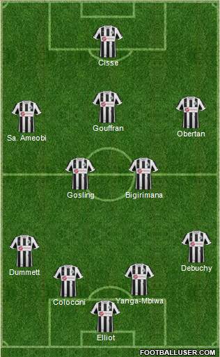 Newcastle United Formation 2013