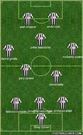 Newcastle United Formation 2013