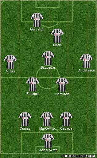 Newcastle United Formation 2013