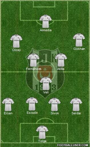 Besiktas JK Formation 2013