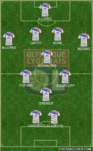 Olympique Lyonnais Formation 2013