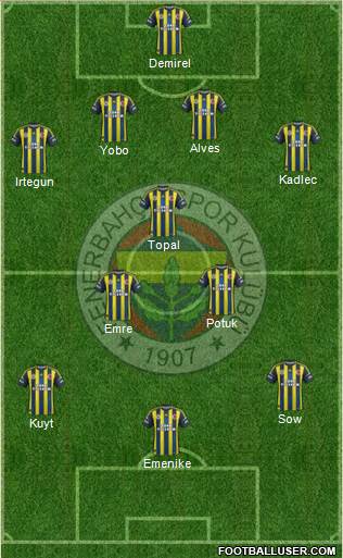 Fenerbahçe SK Formation 2013