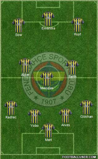 Fenerbahçe SK Formation 2013