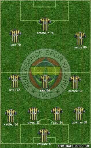 Fenerbahçe SK Formation 2013