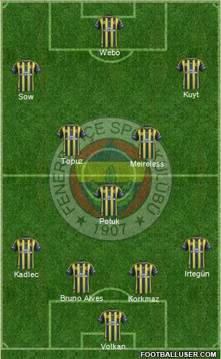 Fenerbahçe SK Formation 2013