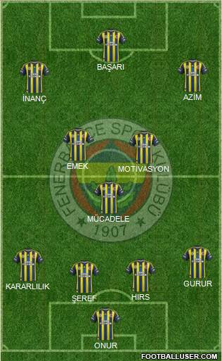 Fenerbahçe SK Formation 2013
