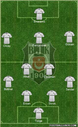 Besiktas JK Formation 2013
