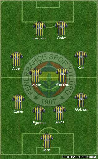 Fenerbahçe SK Formation 2013