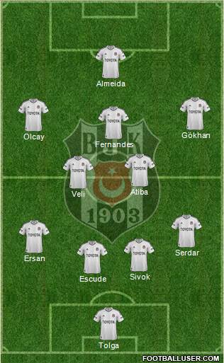 Besiktas JK Formation 2013