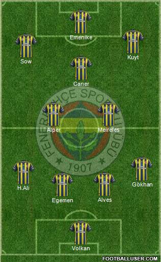 Fenerbahçe SK Formation 2013