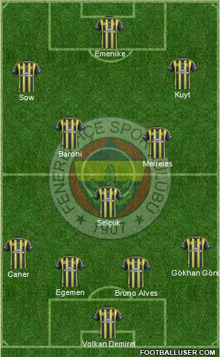 Fenerbahçe SK Formation 2013