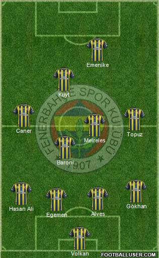 Fenerbahçe SK Formation 2013