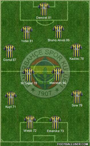 Fenerbahçe SK Formation 2013