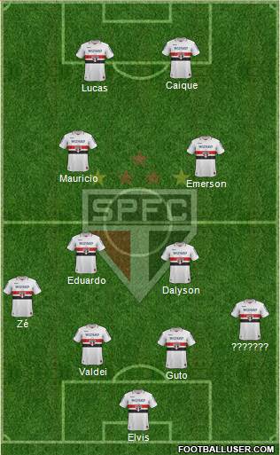 São Paulo FC Formation 2013