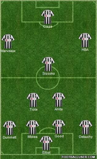 Newcastle United Formation 2013