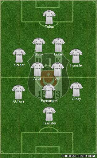 Besiktas JK Formation 2013