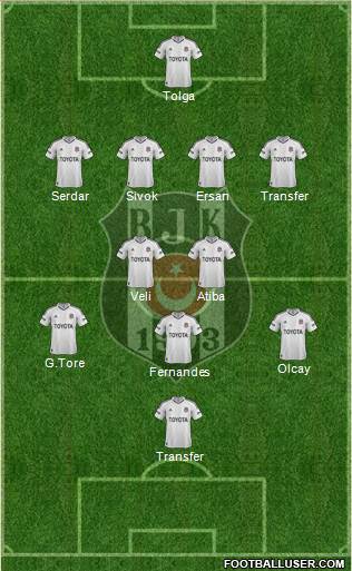 Besiktas JK Formation 2013