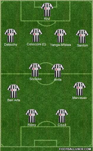 Newcastle United Formation 2013