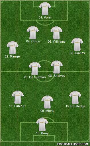 Swansea City Formation 2013