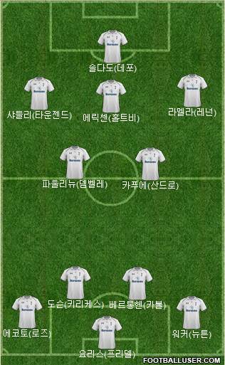Tottenham Hotspur Formation 2013
