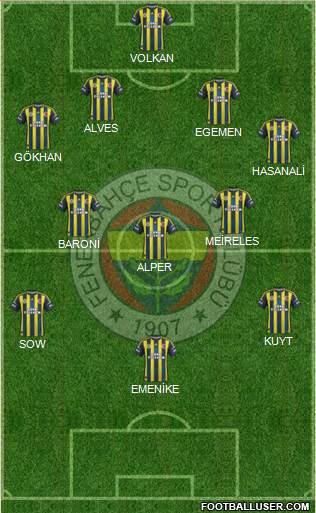 Fenerbahçe SK Formation 2013