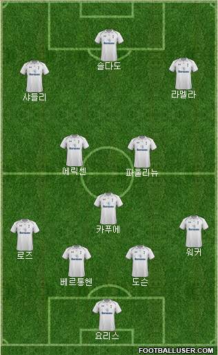 Tottenham Hotspur Formation 2013