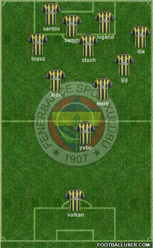 Fenerbahçe SK Formation 2013